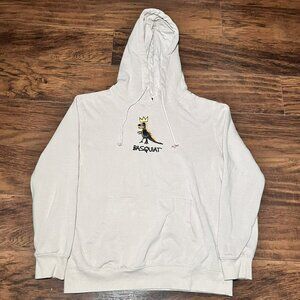 Jean-Michel Basquiat Long Sleeve Hoodie Dinosaur T-Rex Men’s Size Medium